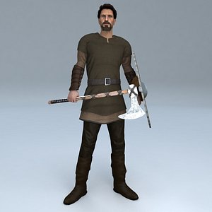 rigged viking 3D model