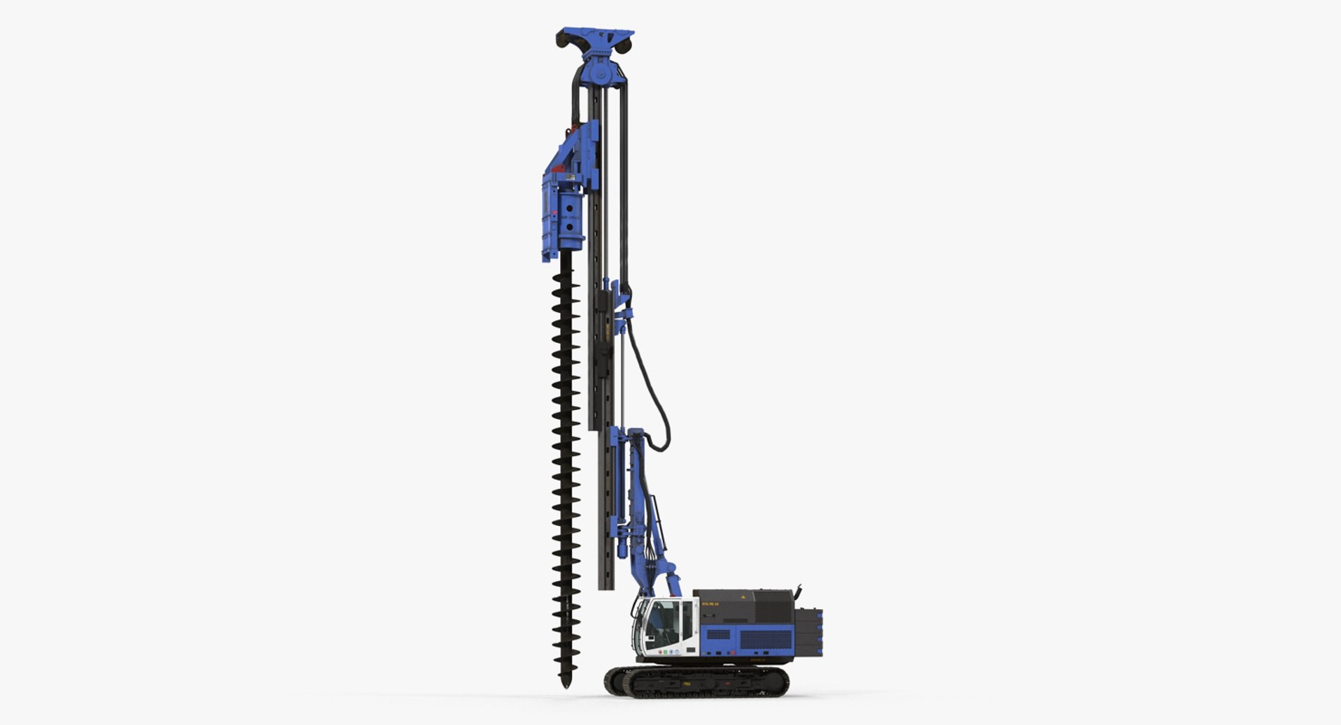 Spiral Drill Working Position 3D model preview