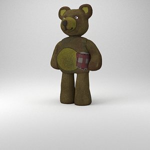 3d dystopic teddy bear