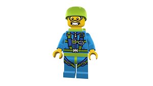 Lego Skydiver - Rigged Minifigure -71001-6
