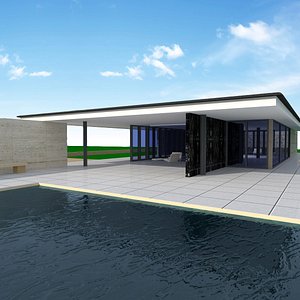 3d model barcelona pavillon