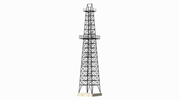 modelo 3d Torre de perforación de petróleo de acero - TurboSquid 2144482