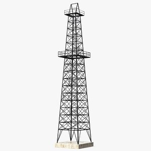 3D Steel Oil Derrick model