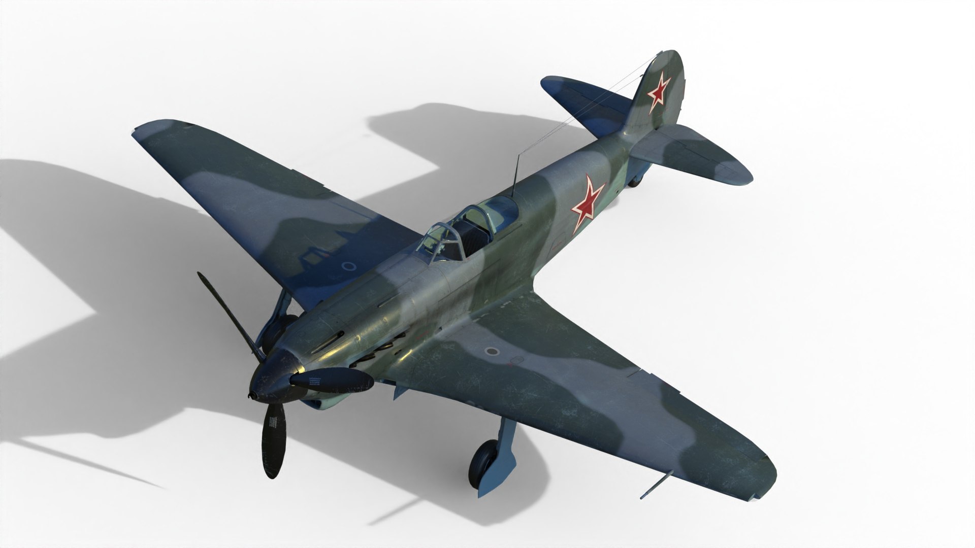 Akovlev Yak-9 fighter 3D model - TurboSquid 2067716