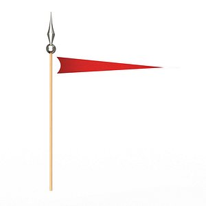 Medieval Long Flag 3D model