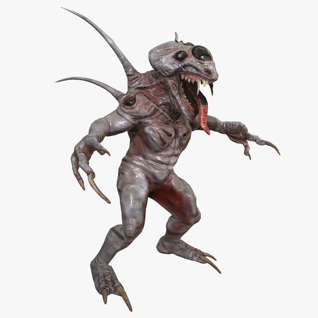 带有zbrush 文件的科幻外星生物怪物动物野兽3d模型