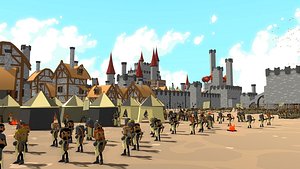 medieval assets build castle 3D model