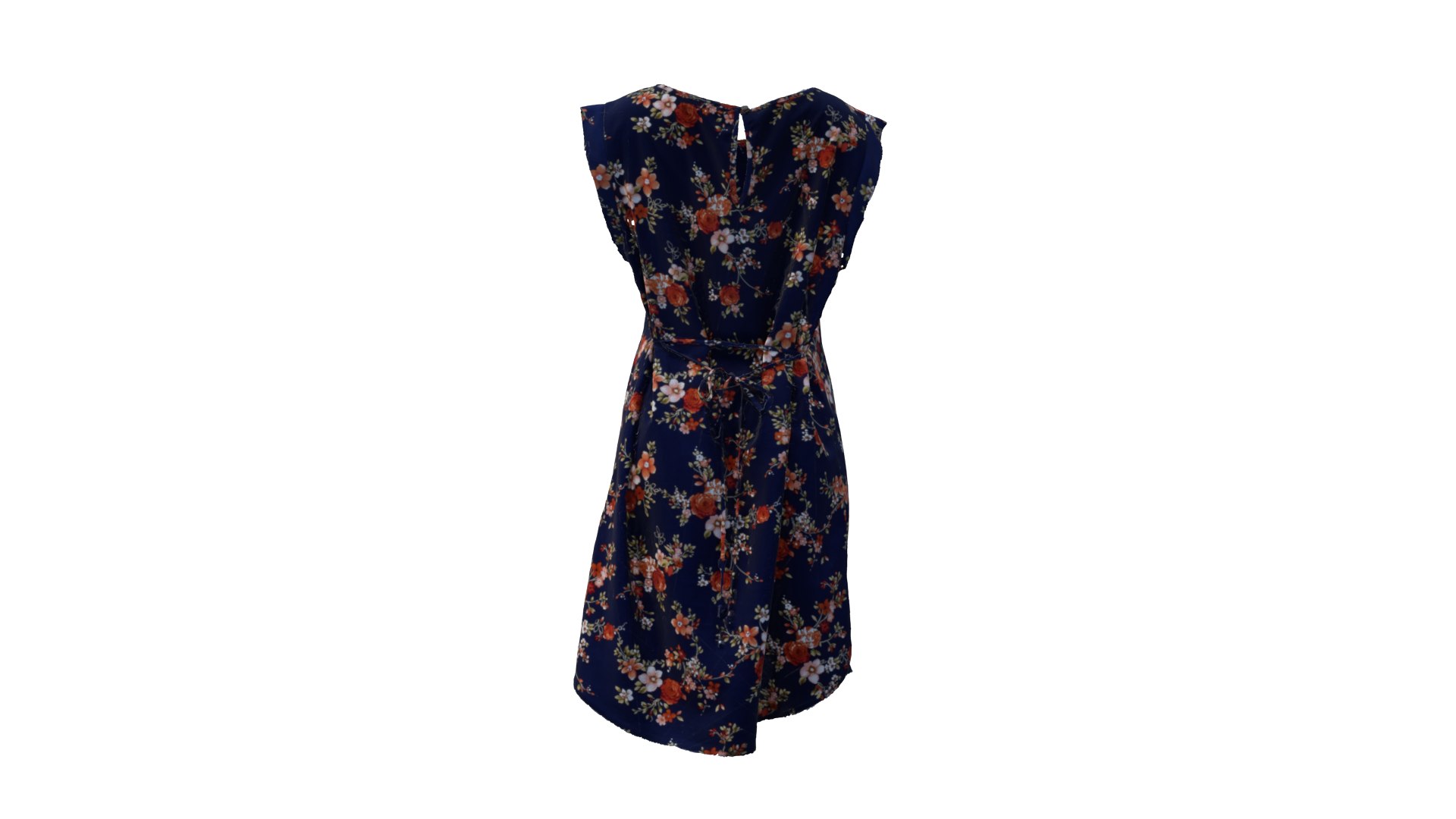 3D Floral Ruffle Dress 3D Model Low Poly - TurboSquid 2285544