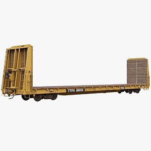 Railcar F453 Bulkhead Flat Rail Car