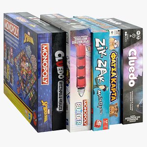 3D Board Games Pack 8