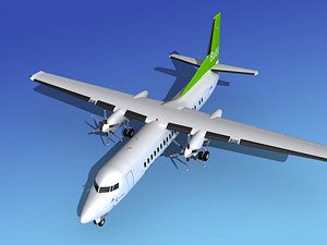fokker 50 3d obj