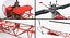 Light Helicopter Bell 47 Red 3D Model