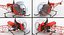 Light Helicopter Bell 47 Red 3D Model