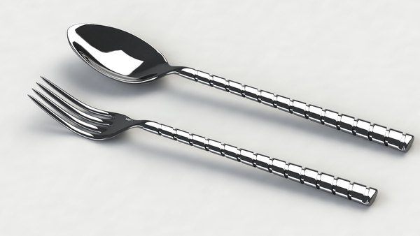 Fork and Spoon 3D model