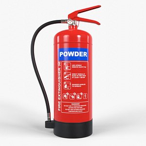 3D model Powder Fire Extinguisher