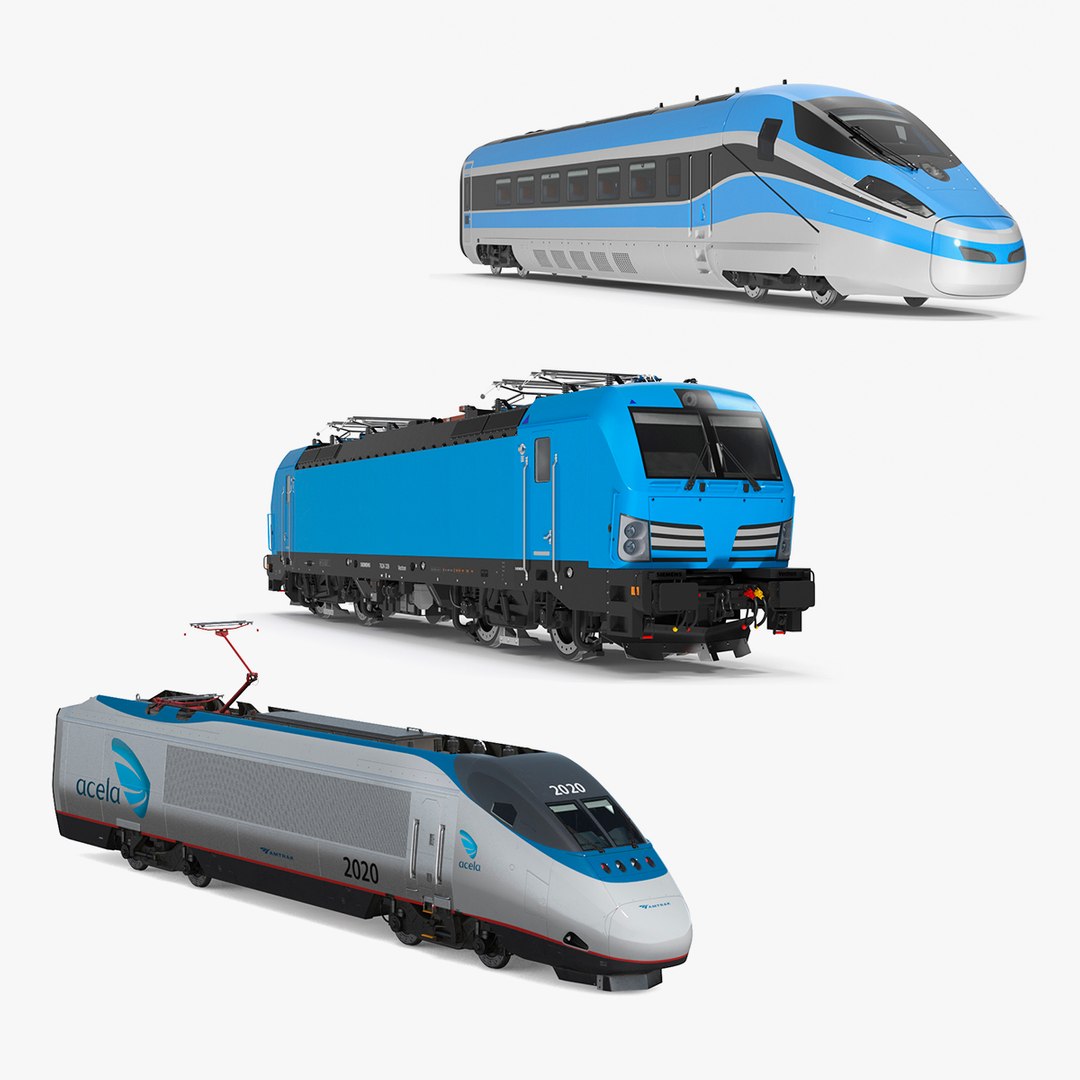 Locomotives Collection 3 3D model preview