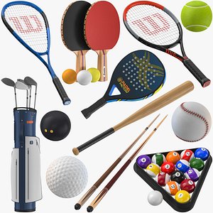 Sports Racquets And Balls Collection