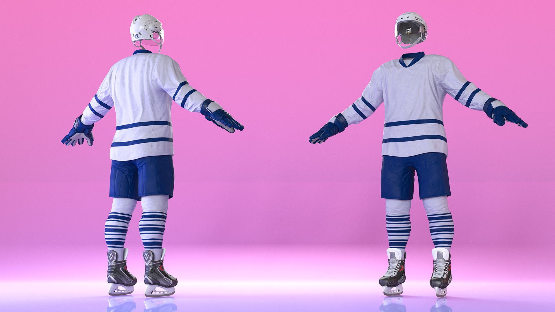 Hockey Equipment Set 3D model preview