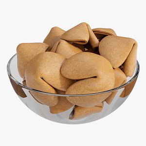 3D Fortune cookie glass bowl