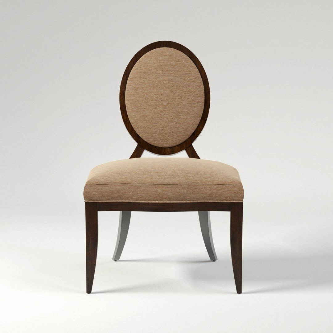 Baker Oval Xback Dining Chair 3d Model