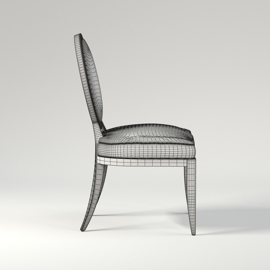 Baker Oval Xback Dining Chair 3d Model