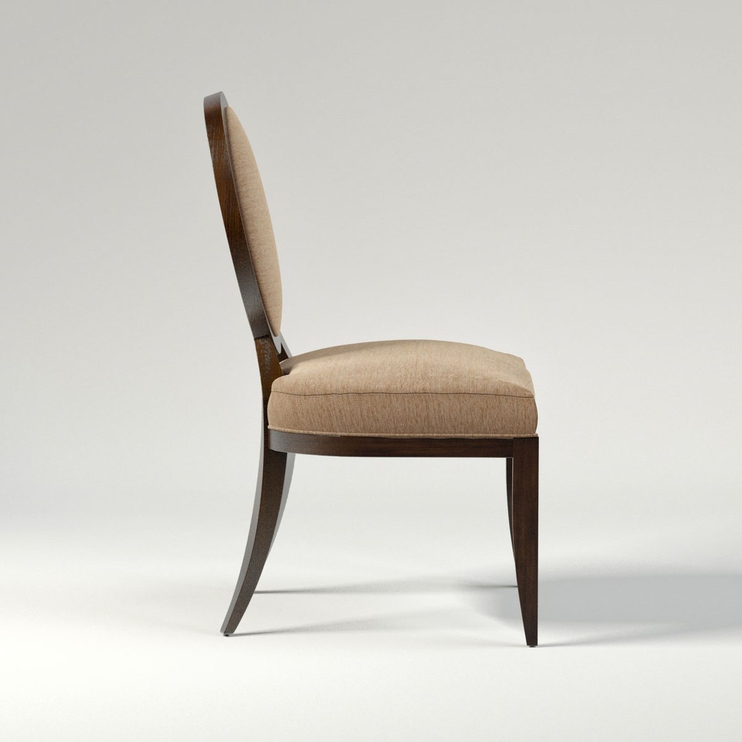 Baker Oval Xback Dining Chair 3d Model