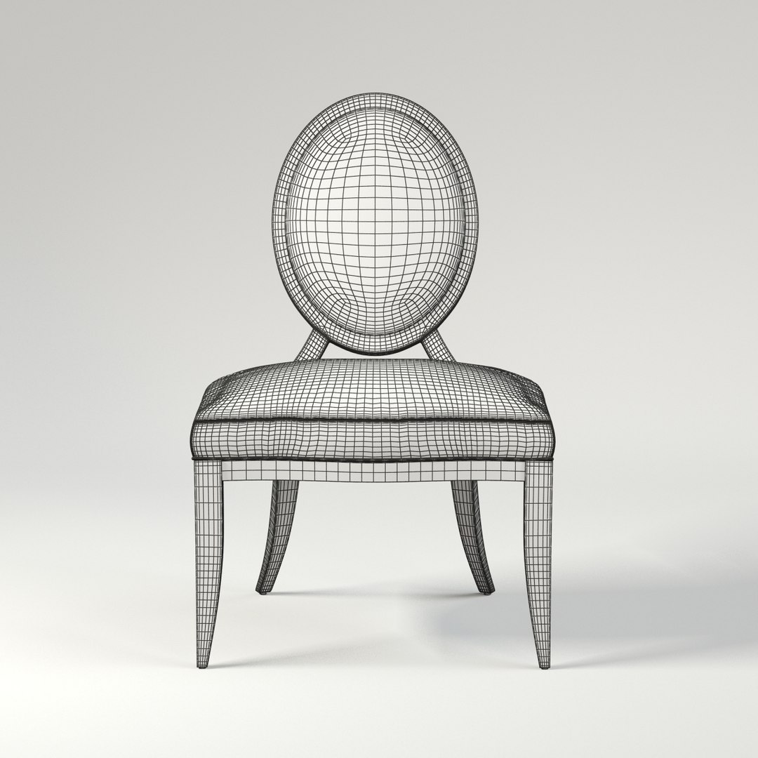 Baker Oval Xback Dining Chair 3d Model