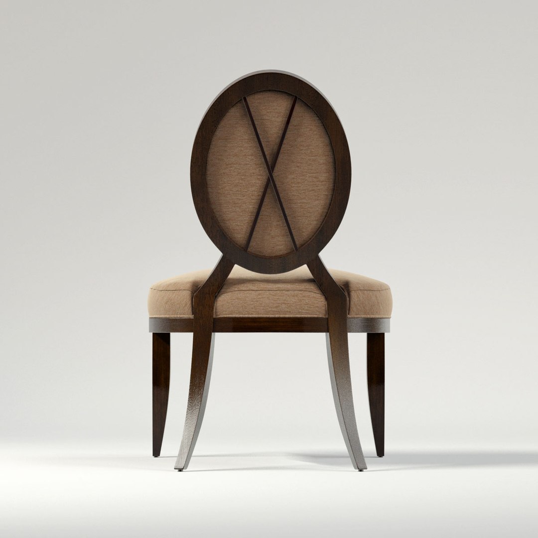 Baker Oval Xback Dining Chair 3d Model
