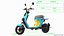 Segway eMoped C80 Blue Rigged