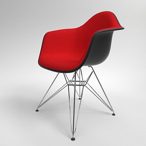 Vitra Eames Plastic Armchair DAR black red