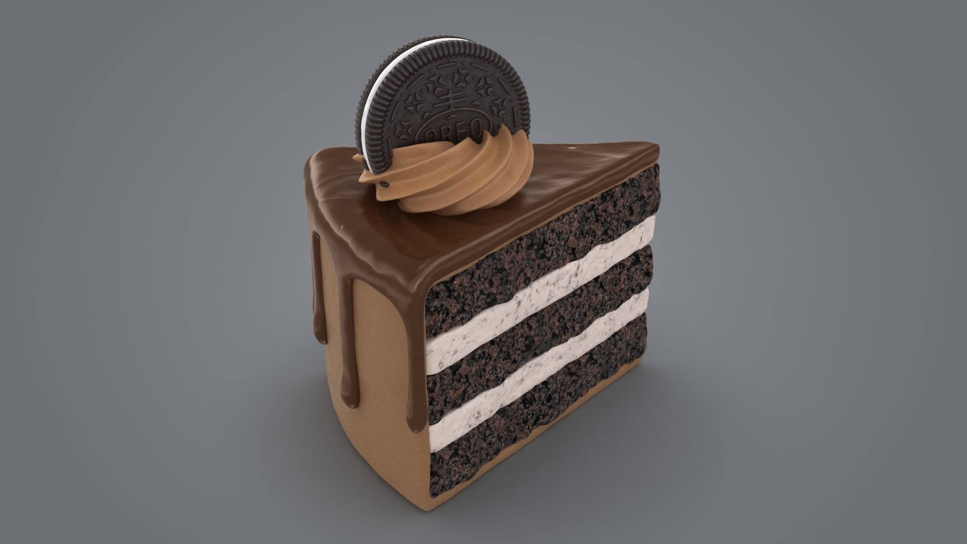 3D Oreo Cake model https://p.turbosquid.com/ts-thumb/4a/tDdz5F/qZ/oreocakeslice_a0001/jpg/1675866733/1920x1080/fit_q87/52f8f13187f1663499a1e88e8e08831055688d4a/oreocakeslice_a0001.jpg
