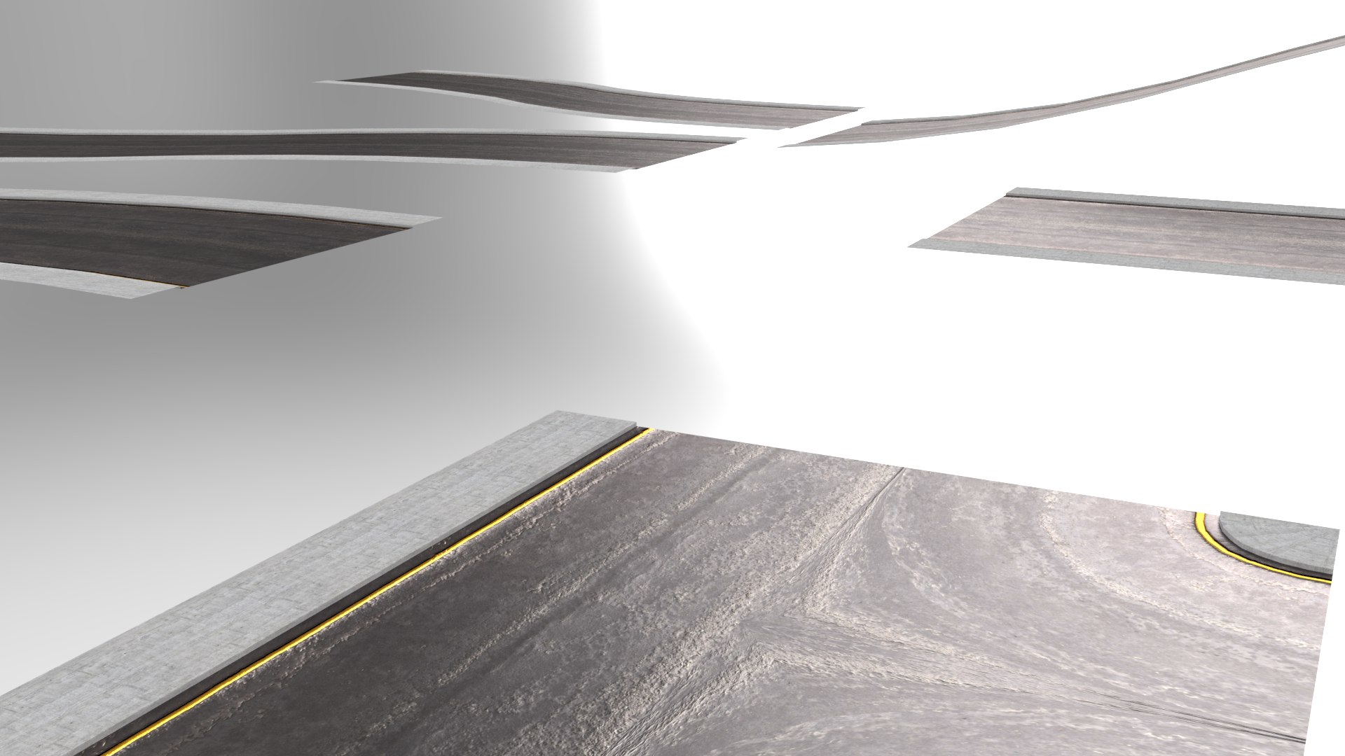 3D Modular Road Pack - TurboSquid 1207133