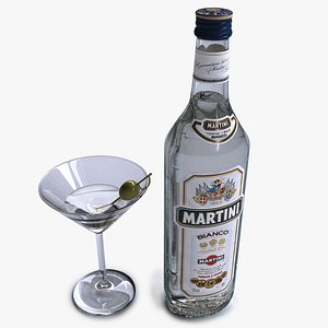 bottle martini 3d model