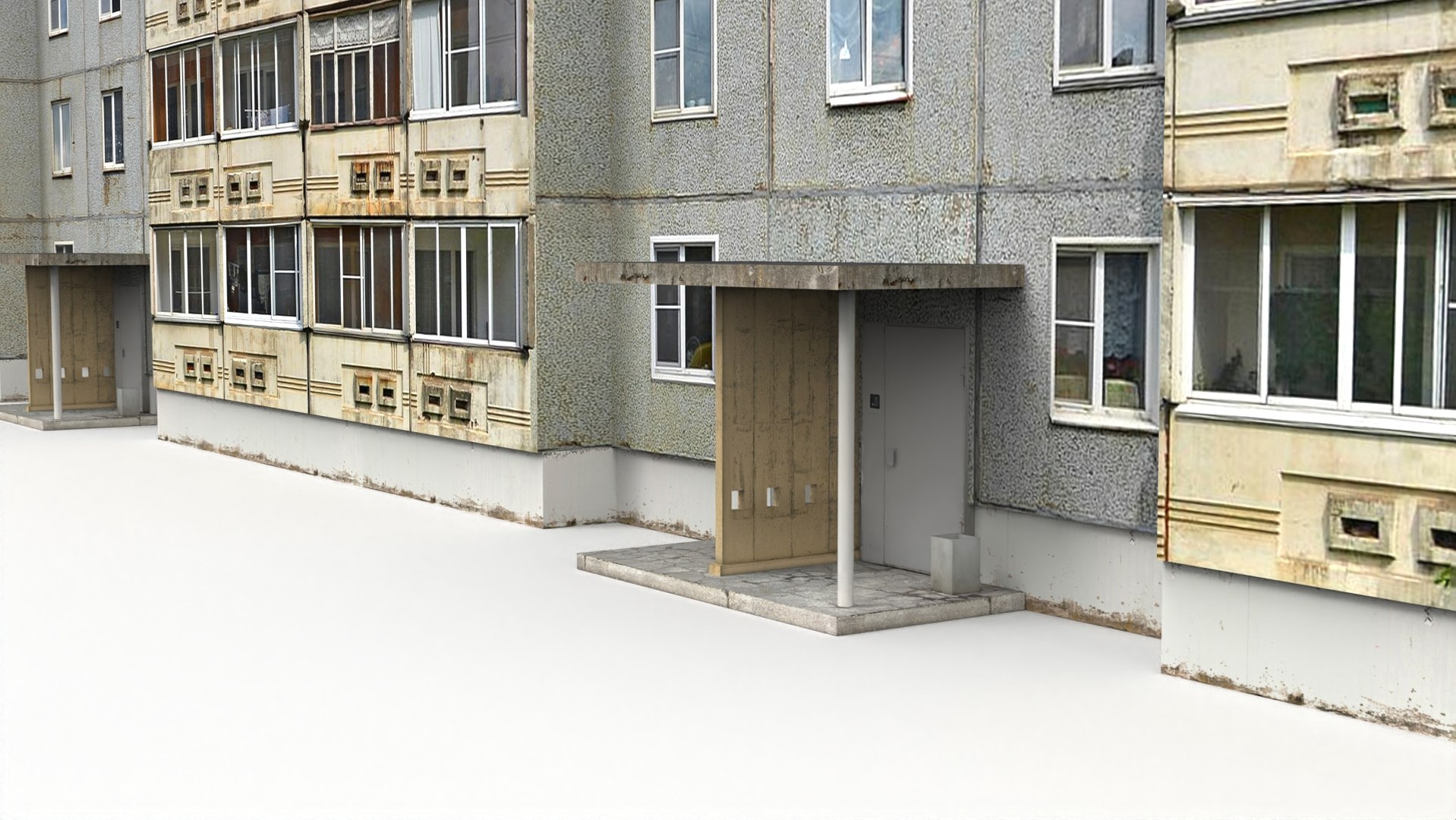 3D Five-Story Residential Building model - TurboSquid 2029073
