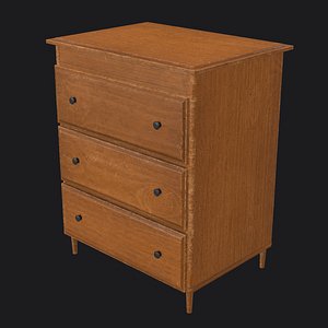 3D Wood Cabinet Game Ready PBR