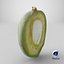 Fresh Almond Cross Section - 3D Scanned