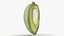 Fresh Almond Cross Section - 3D Scanned