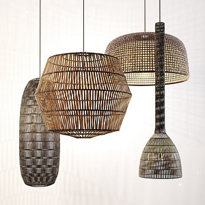 ay illuminate rattan lamp set