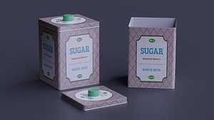 3D Tin box sugar containers vintage