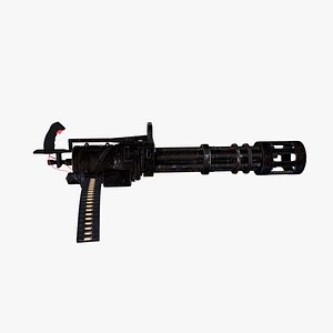 3D Minigun M134 model