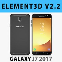 E3D - Samsung Galaxy J7 Official 2017 Black model