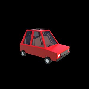 cartoon car Low-poly 3D model 3D model