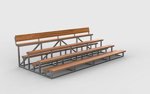 3D grandstand 01 3D model model