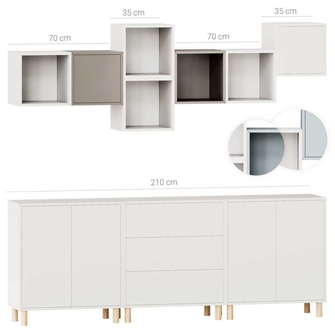 Ikea Eket combination with legs L210 model TurboSquid 2055563