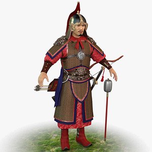 Ancient Chinese Warrior V2 3D model