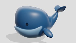 Cute little whale 3D
