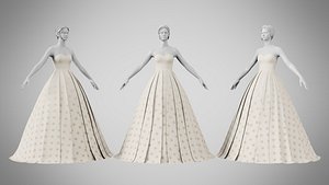Dress 48 Citrine White 3D