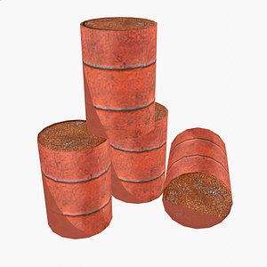 PS1 Style Rusty Metal Barrels
