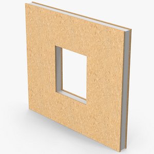 3D model Plywood Window Facade