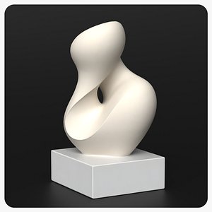Abstract Ceramic Sculptural Bust 3D